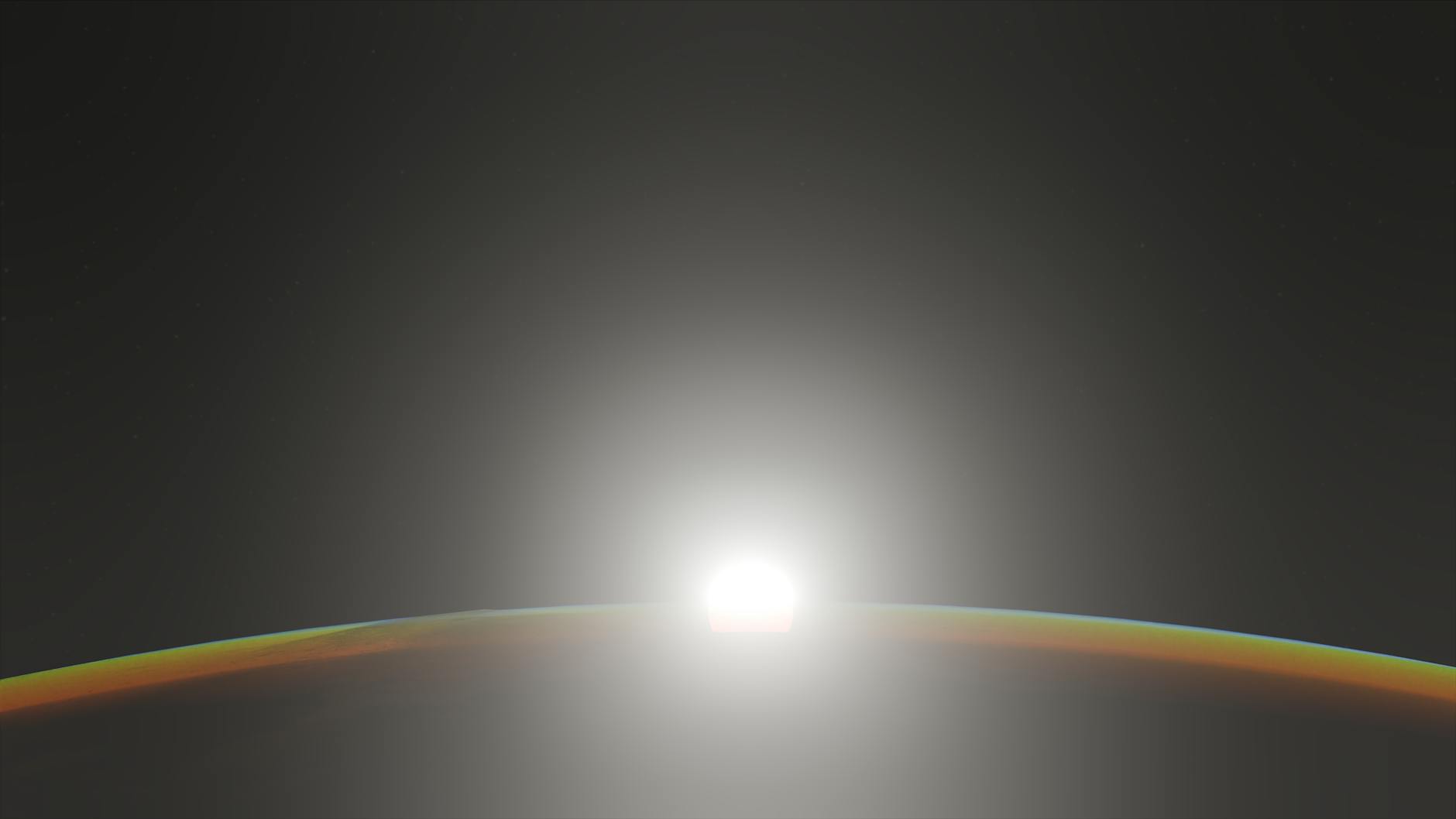 majestic earth sunrise from outer space